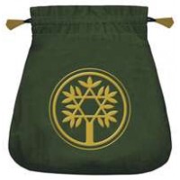 Celtic Green Velvet Tarot Bag