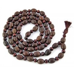 Natural Lotus Seed and Sandalwood Prayer Mala