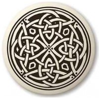 Celtic Spiritual Journey Porcelain Round Necklace