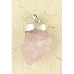 Rose Quartz Natural Crystal Capped Necklace