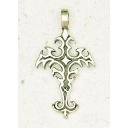 Gothic Cross Bronze Necklace