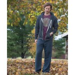 Hemp Yoga Pants for Men Midnight Blue