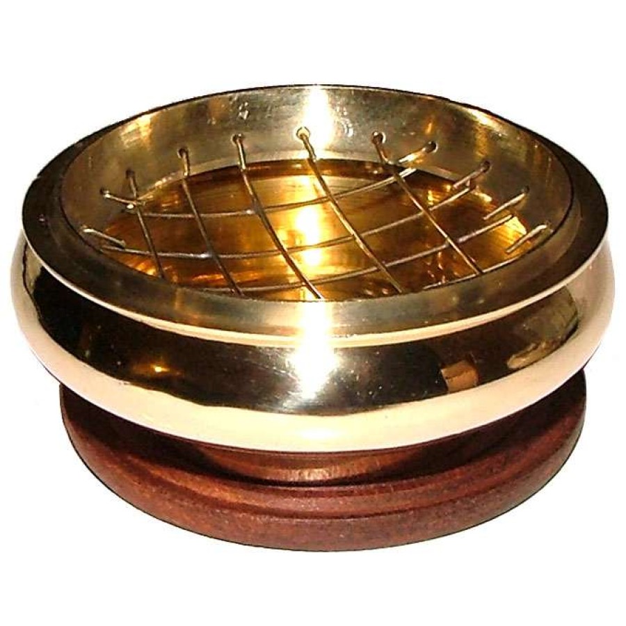 Brass Screen Top Incense Burner 3 Inches Resin Charcoal Burner