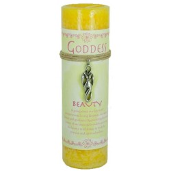 Goddess Beauty Spell Candle with Amulet Pendant