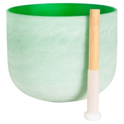 Heart Chakra 10" Green Crystal Singing Bowl